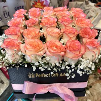 Jumelia Pink Roses Box