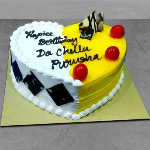 Send Online half kg eggless pineapple cake 24a Order Delivery |  flowercakengifts