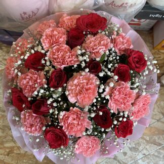 Mix Carnations n Roses Bouquet