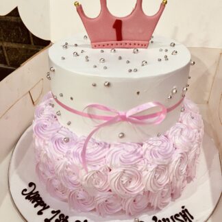 Two Tier Crown Cake