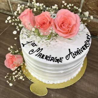 Rosy Vanilla Cake-Half Kg
