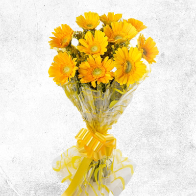 Yellow Gerbera Bouquet - Online flowers delivery to moradabad