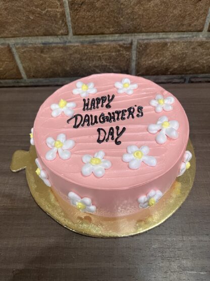 Pink Flower Theme Cake