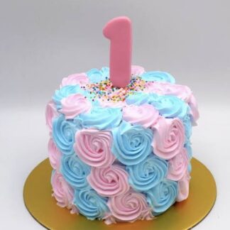 Pink & Blue Drip Cake | Love Lily Cakes