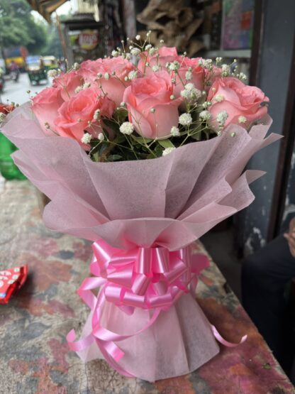 Pink Roses & Kit-kat Combo - Image 2