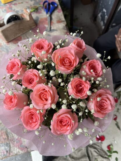 Pink Roses & Kit-kat Combo - Image 3