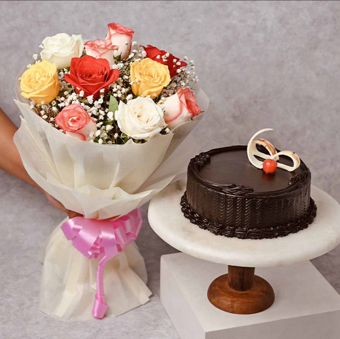Online flowers and cakes combo online delivery India -Presto '