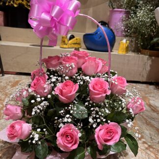 Pink Roses Arrangement