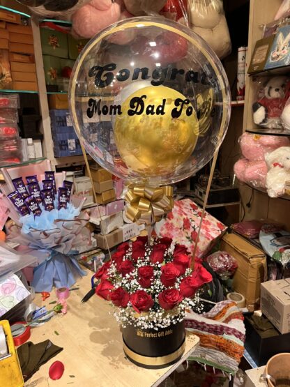 Golden Silver Balloon Bouquet