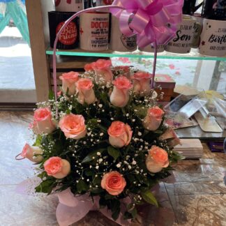 Pink Roses Arrangement