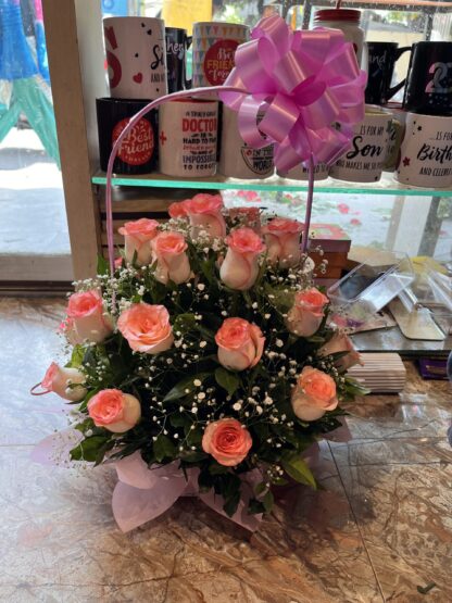 Pink Roses Arrangement