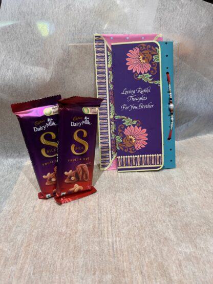 Rakhi With Silk Fruit & Nut