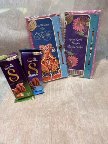 2 Rakhi & 2 Silk