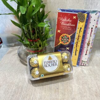 Bamboo Plant & Rakhi & Chocolates