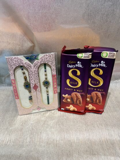 Bhai Bhabhi Rakhi With Silk
