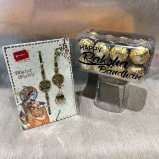 Lumba Rakhi With Customise Ferrero Rochers Box