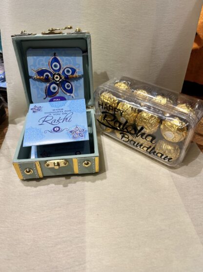 Evil Eye Rakhi Gift Box N Customise Ferrero Box