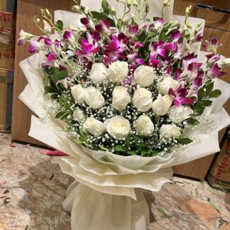 Beautiful Orchids & Roses Bouquet