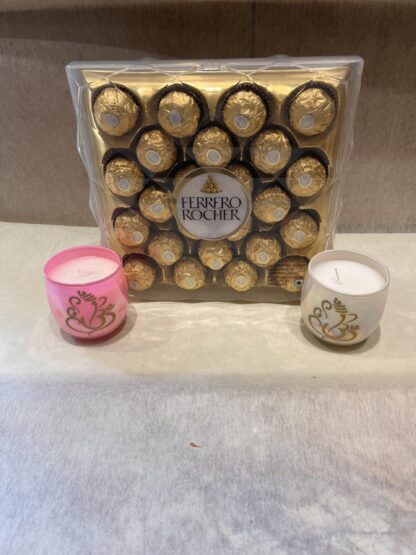2 Candles n 24 pcs Ferrero Rochers Box