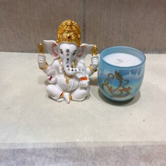 Ganesha Idol With Holographic Candle