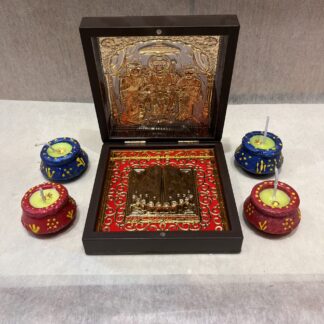 Shri Ram Darbar Pooja Box with small Matki Diyas