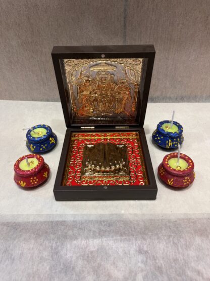 Shri Ram Darbar Pooja Box with small Matki Diyas