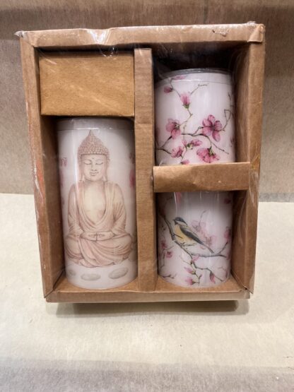 Buddha Pillar Candle Gift Set