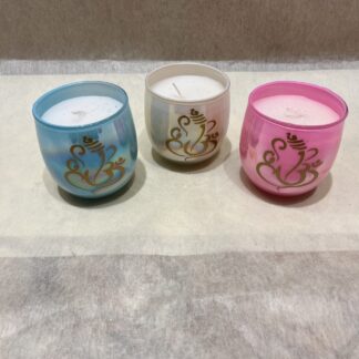 Set Of 3 Holographic Candles