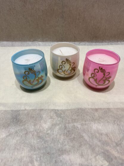 Set Of 3 Holographic Candles