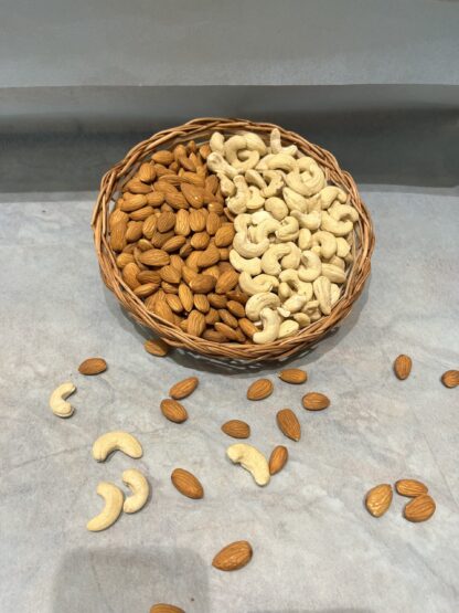 Mix Dry-Fruits In Cane Basket-400gms