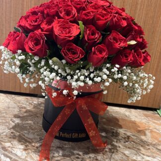 100 Red Roses Box Arrangement
