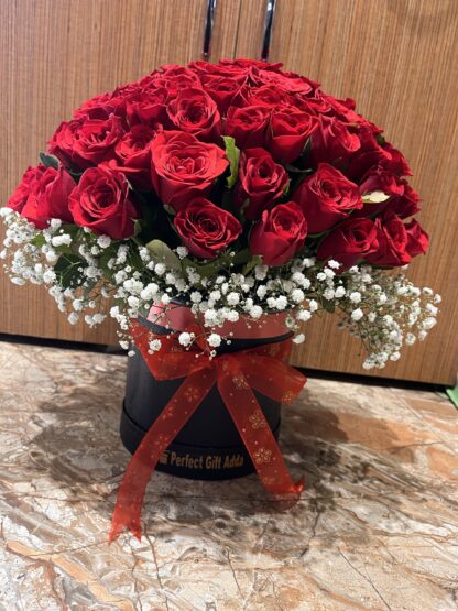 100 Red Roses Box Arrangement
