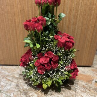 50 Red Roses Basket Arrangement