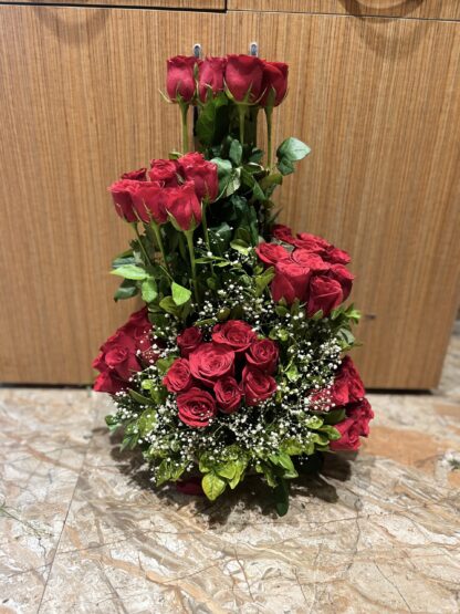 50 Red Roses Basket Arrangement