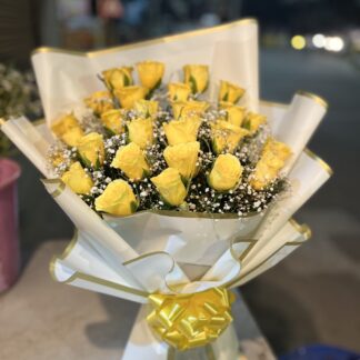 Joyful Vibes Yellow Roses Bouquet