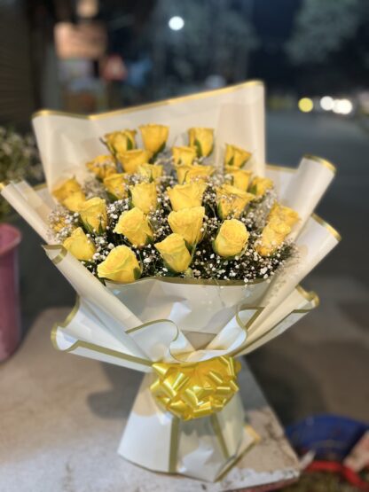 Joyful Vibes Yellow Roses Bouquet