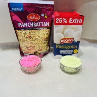 Holi Sweets-Namkeen-Gulal Combo