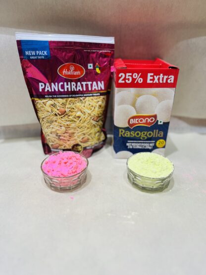 Holi Sweets-Namkeen-Gulal Combo
