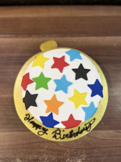 Colorful Star Theme Cake-Half Kg - Image 2
