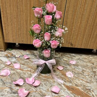 Charming Pink Glass Arrangement