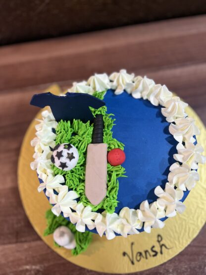Cricket Theme Vanilla Cake-1 Kg - Image 2