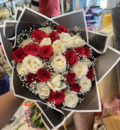 Premium White & Red Roses Beauty-By PGA
