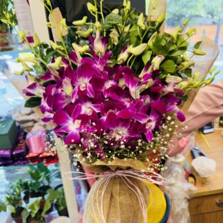 Premium Purple 10 Orchids Bouquet-By PGA