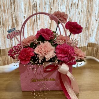 Passionate Pink Carnations In Bag