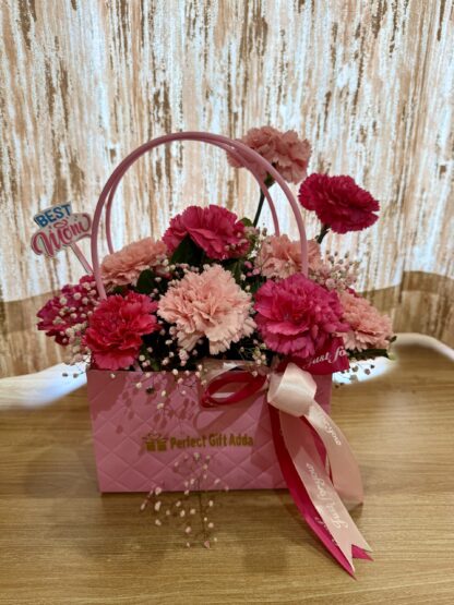 Passionate Pink Carnations In Bag