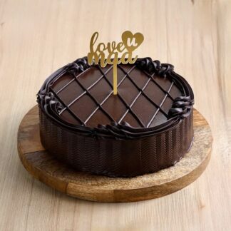 Luv U Maa Chocolate Eggless Cake-Half Kg