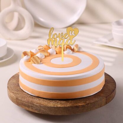 Luv U Maa Butterscotch Eggless Cake-Half Kg
