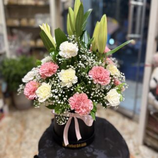 Lilly & Carnations Mix Box Arrangement