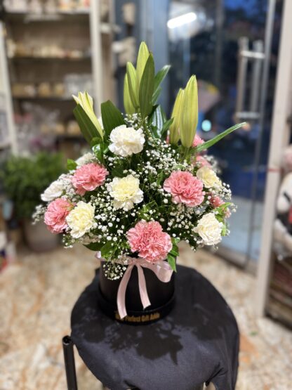 Lilly & Carnations Mix Box Arrangement