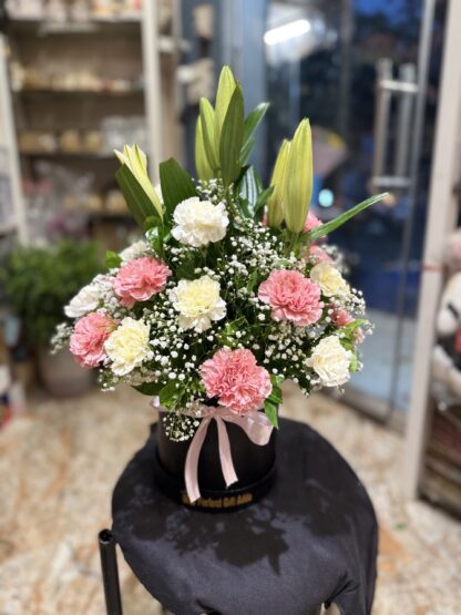 Lilly & Carnations Mix Box Arrangement